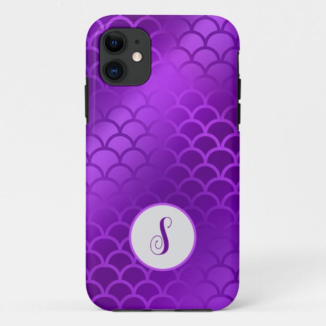 Benutzerdefiniertes lila Mermaid-Schema Case-Mate iPhone Hülle (Rückseite)