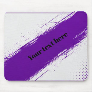Benutzerdefiniertes lila-weißes Typografie-Design Mousepad