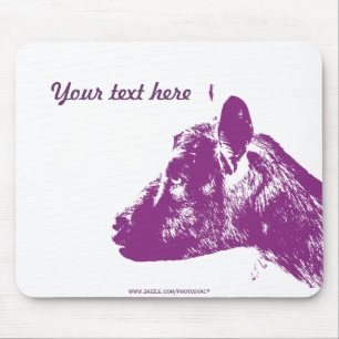 Benutzerdefiniertes Lila-Ziegenliebhaber-Pop-Art-D Mousepad