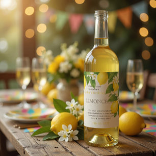 Benutzerdefiniertes Limoncello-Flaschenetikett zum Weinetikett