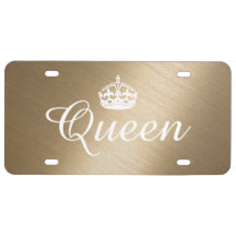 Benutzerdefiniertes Lizenzschild - Queen Crown Gol