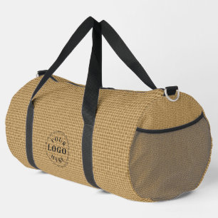 Benutzerdefiniertes Logo auf natürlichem Jute-Burl Duffle Bag