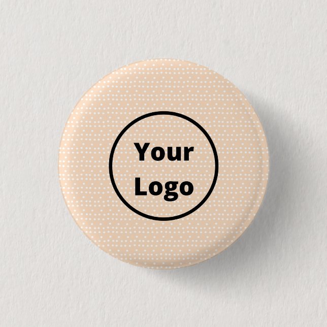 Benutzerdefiniertes Logo auf winzigen weißen Punkt Button (Vorderseite)