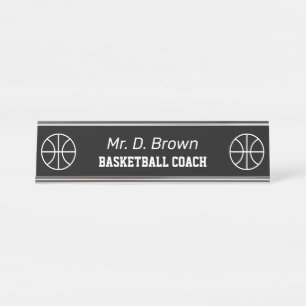 Benutzerdefiniertes Logo Basketball High School Sp Schreibtischnamensplakette