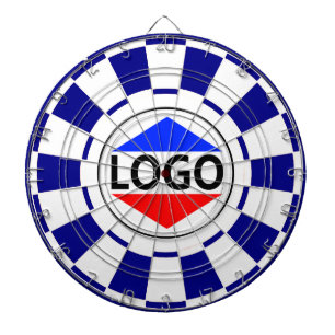 Benutzerdefiniertes Logo-Bild auf Blau und Weiß Dartscheibe