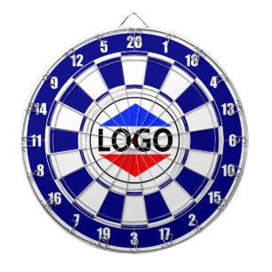 Benutzerdefiniertes Logo-Bild auf Blau und Weiß Dartscheibe