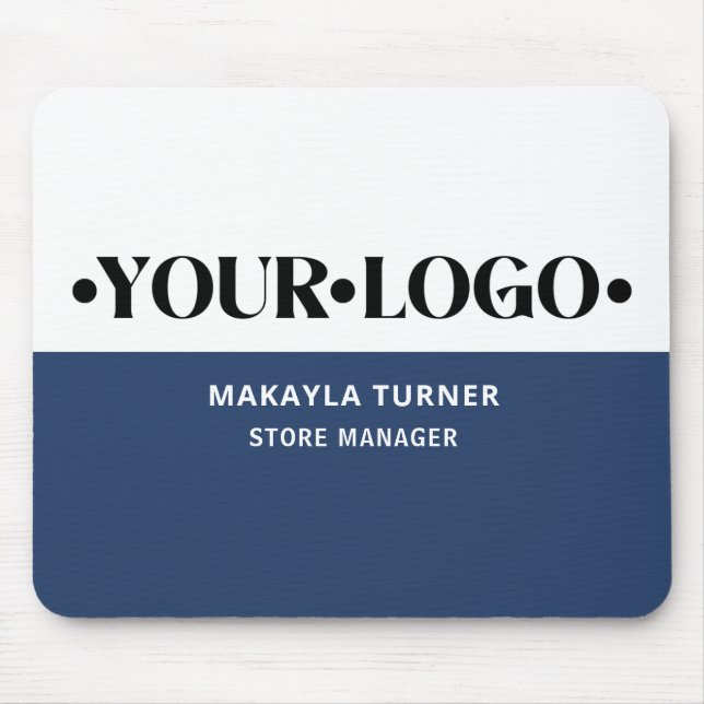 Benutzerdefiniertes Logo Blau Mousepad (Vorne)