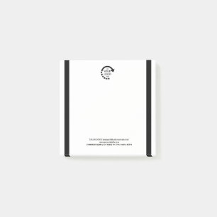 Benutzerdefiniertes Logo-Branding Moderne schwarze Post-it Klebezettel