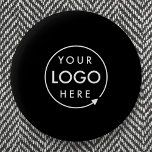 Benutzerdefiniertes Logo | Corporate Modern Minima Button<br><div class="desc">Ein einfaches,  individuelles schwarzes Geschäftsmodell in modernem minimalistischem Stil,  das mit Ihrem Firmenlogo leicht aktualisiert werden kann. Wenn Sie Hilfe bei der Personalisierung dieses Produktes benötigen,  kontaktieren Sie mich bitte über den unten stehenden Nachrichtenkopf und ich werde Ihnen gerne weiterhelfen.</div>