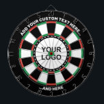 Benutzerdefiniertes Logo-Dartboard mit Text Dartscheibe<br><div class="desc">Benutzerdefiniertes Logo-Dartboard. Zwei benutzerdefinierte Textbereiche. Sie können Ihr Foto mit der Option "Personalisieren Sie diese Vorlage" hochladen.</div>