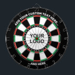Benutzerdefiniertes Logo-Dartboard mit Text Dartscheibe<br><div class="desc">Benutzerdefiniertes Logo-Dartboard. Zwei benutzerdefinierte Textbereiche. Sie können Ihr Foto mit der Option "Personalisieren Sie diese Vorlage" hochladen.</div>