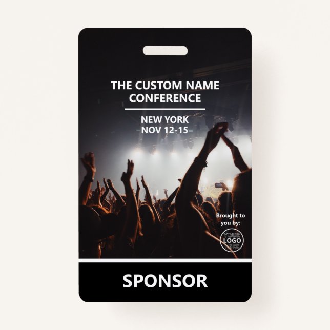 Benutzerdefiniertes Logo des Konferenzsponsors für Ausweis (Vorderseite)