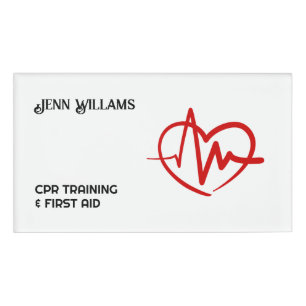 Benutzerdefiniertes Logo des zertifizierten CPR-In Namenschild