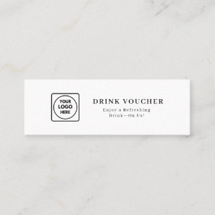 Benutzerdefiniertes Logo   Design für Trinkgutsche Mini Visitenkarte