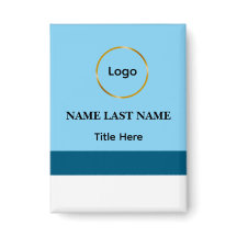 Benutzerdefiniertes Logo Elegant Dusty Blue Weiß M