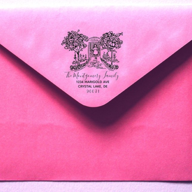 Benutzerdefiniertes Logo Elegante Familienname-Rüc Gummistempel (Von Creator hochgeladen)