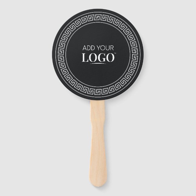 Benutzerdefiniertes Logo Elegante Mindestwerbebedi Fächer (Vorderseite)
