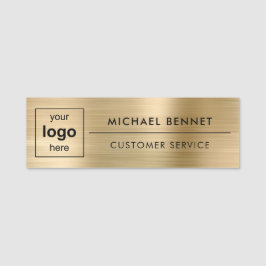 Benutzerdefiniertes Logo Elegantes Gold Berufliche Namensschild