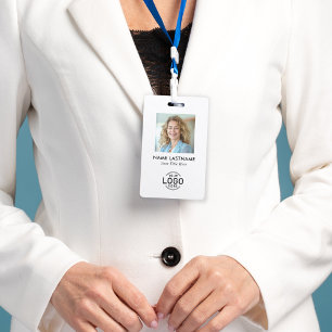 Benutzerdefiniertes Logo Foto Sauber Einfach Minim Ausweis