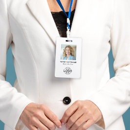 Benutzerdefiniertes Logo-Foto Sauberes, Minimalist Ausweis