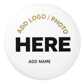 Benutzerdefiniertes Logo Foto und Name Personalisi Keramikknauf