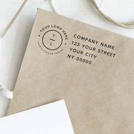 Benutzerdefiniertes Logo für berufliche Rücksendea Permastempel