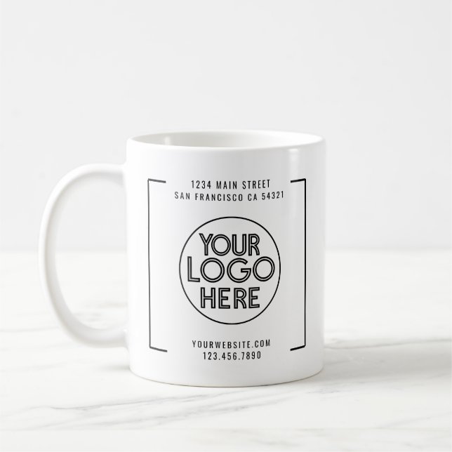 Benutzerdefiniertes Logo für Berufliche Unternehme Kaffeetasse (Links)