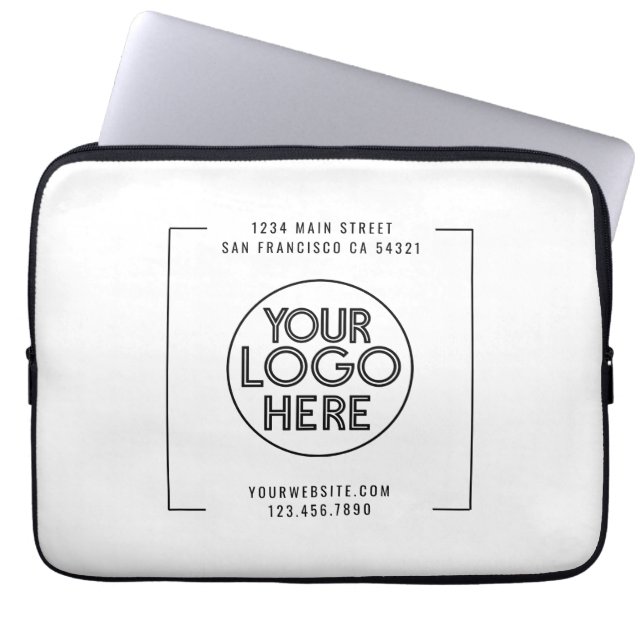 Benutzerdefiniertes Logo für Berufliche Unternehme Laptopschutzhülle (Vorderseite)