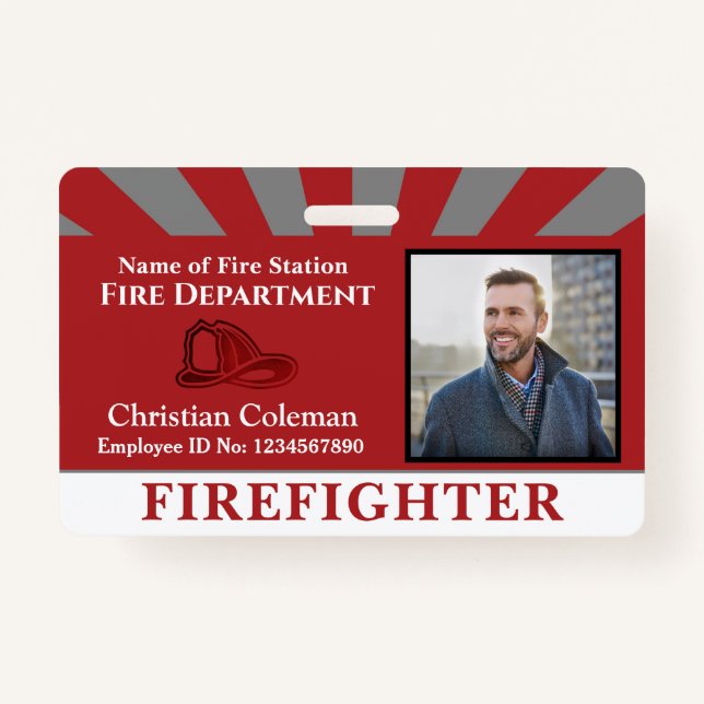 Benutzerdefiniertes Logo für das Foto der Feuerweh Ausweis (Vorderseite)