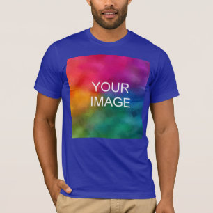 Benutzerdefiniertes Logo für die blaue Vorlagenvor T-Shirt