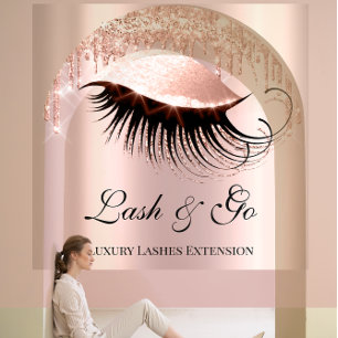 Benutzerdefiniertes Logo für die Eyelash Extensio Quadratische Visitenkarte