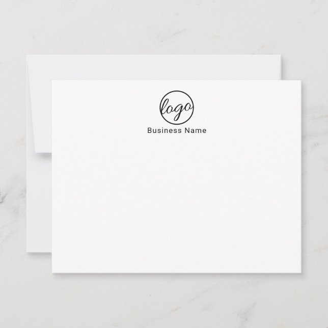 Benutzerdefiniertes Logo für einfache Unternehmen Mitteilungskarte (Vorderseite)