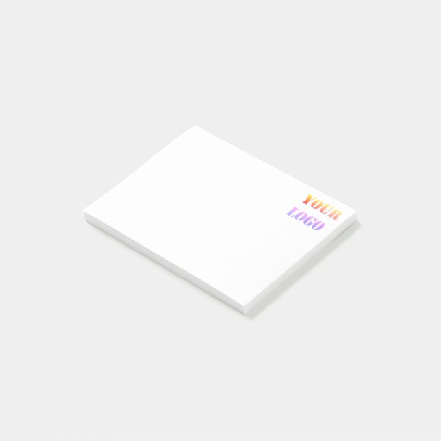 Benutzerdefiniertes Logo für Ihr Unternehmen Perso Post-it Klebezettel (angewinkelt)