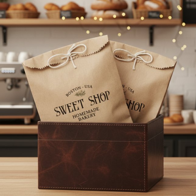 Benutzerdefiniertes Logo für kleine Unternehmen Geschenktütchen (Package your customer's treats in this personalized favor bag!)