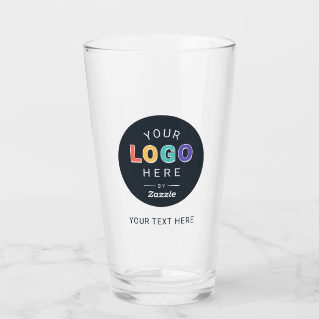 Benutzerdefiniertes Logo Geschäft  Glas (Vorderseite)