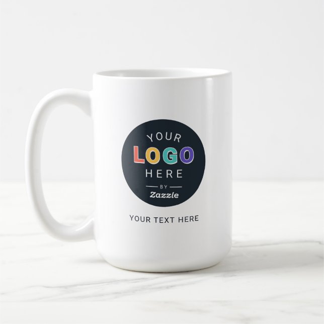 Benutzerdefiniertes Logo Geschäft  Kaffeetasse (Links)
