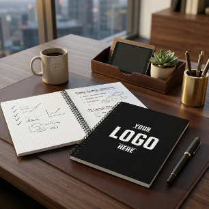 Benutzerdefiniertes Logo Geschäft Werbe Schwarz Notizbuch