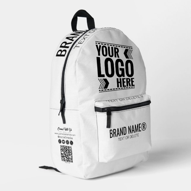 Benutzerdefiniertes Logo, Geschäfts- oder Markenlo Bedruckter Rucksack (Rückseitige Ecke links)