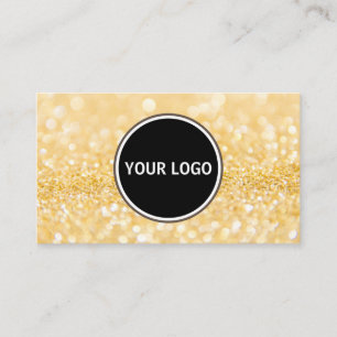 Benutzerdefiniertes Logo Glitter Modern Visitenkarte