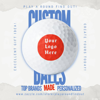Benutzerdefiniertes Logo Golf Branding Retro Abzei Golfball