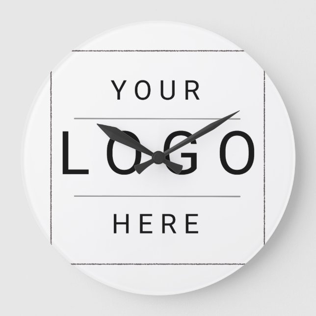 Benutzerdefiniertes Logo Große Wanduhr (Vorderseite)
