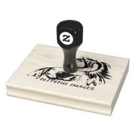 Benutzerdefiniertes Logo Holzfarben-Briefmarke Gummistempel