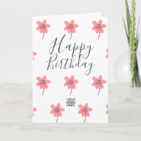 Benutzerdefiniertes Logo Hübsch Rosa Blume Happy B