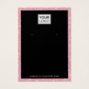 Benutzerdefiniertes Logo Imitate Rosa Ohrkarte des