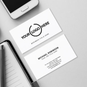 Benutzerdefiniertes Logo in der Länge Minimalistis Visitenkarte