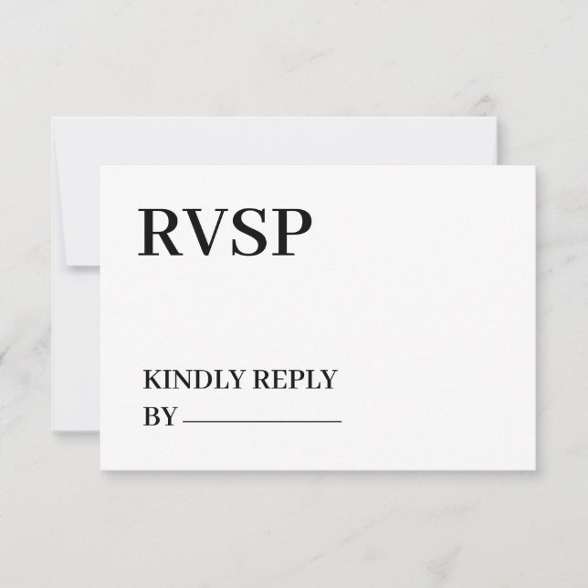 Benutzerdefiniertes Logo - Keine Mindestbestellung RSVP Karte (Vorderseite)