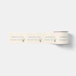 Benutzerdefiniertes Logo-Label für handgefertigte Ripsband