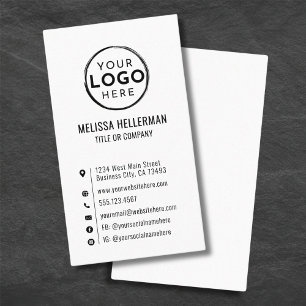 Benutzerdefiniertes Logo Minimal Modern Vertikal Visitenkarte