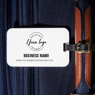 Benutzerdefiniertes Logo Minimalist Weiß Business Gepäckanhänger