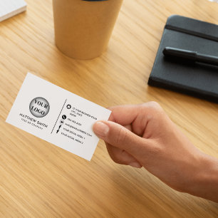 Benutzerdefiniertes Logo Minimalistisch Magnetische Visitenkarte